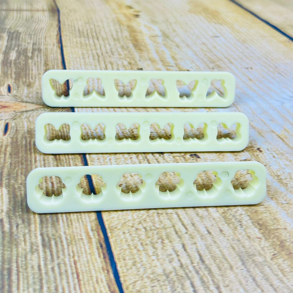 Cortador Kit Réguas Miniaturas 2 FLOR LAÇO BORBOLETA  -3 Peças (Blue Star) em Oferta na Shopee