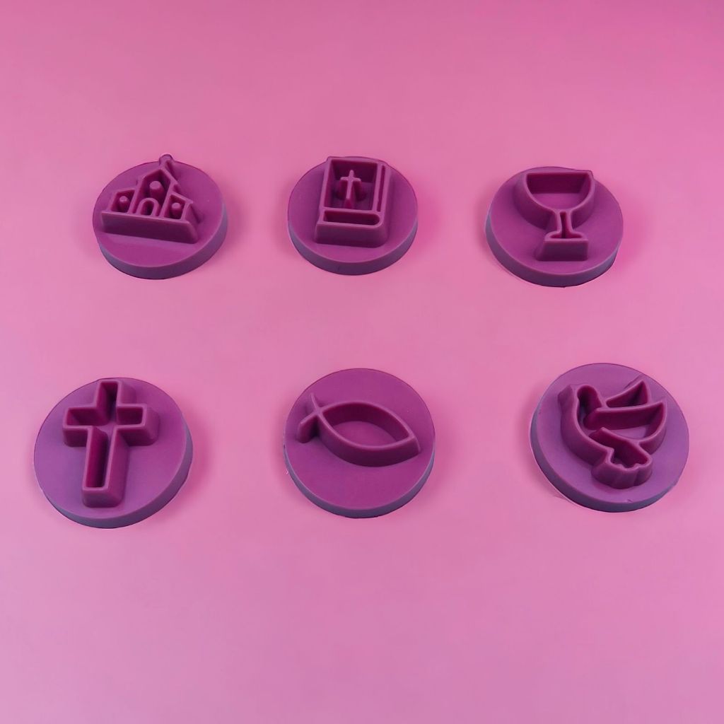 Kit Carimbos Batizado 7 Peças  (Blue Star)//