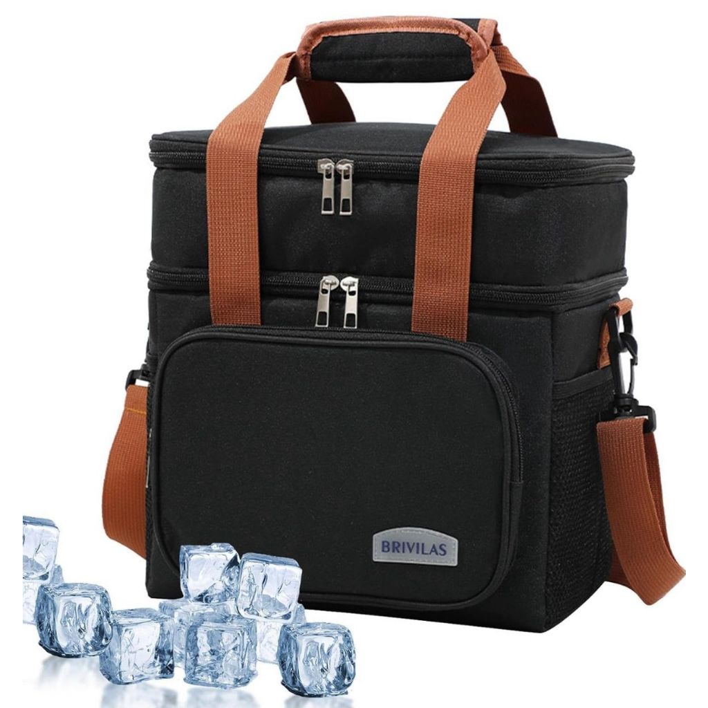 Bolsa Lancheira Térmica Impermeável 2 Divisórias Multifuncional - Envio Imediato!