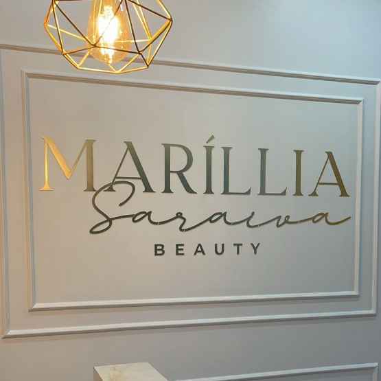 Logo Letreiro logomarca em acrílico espelhado