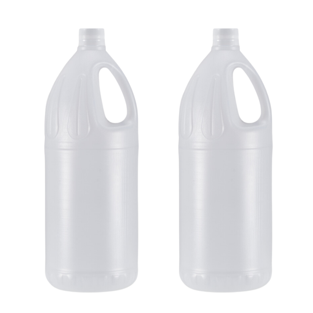 2un Galão 2 Litros Redondo com Tampa bom para Shampoo Detergente Desinfetante