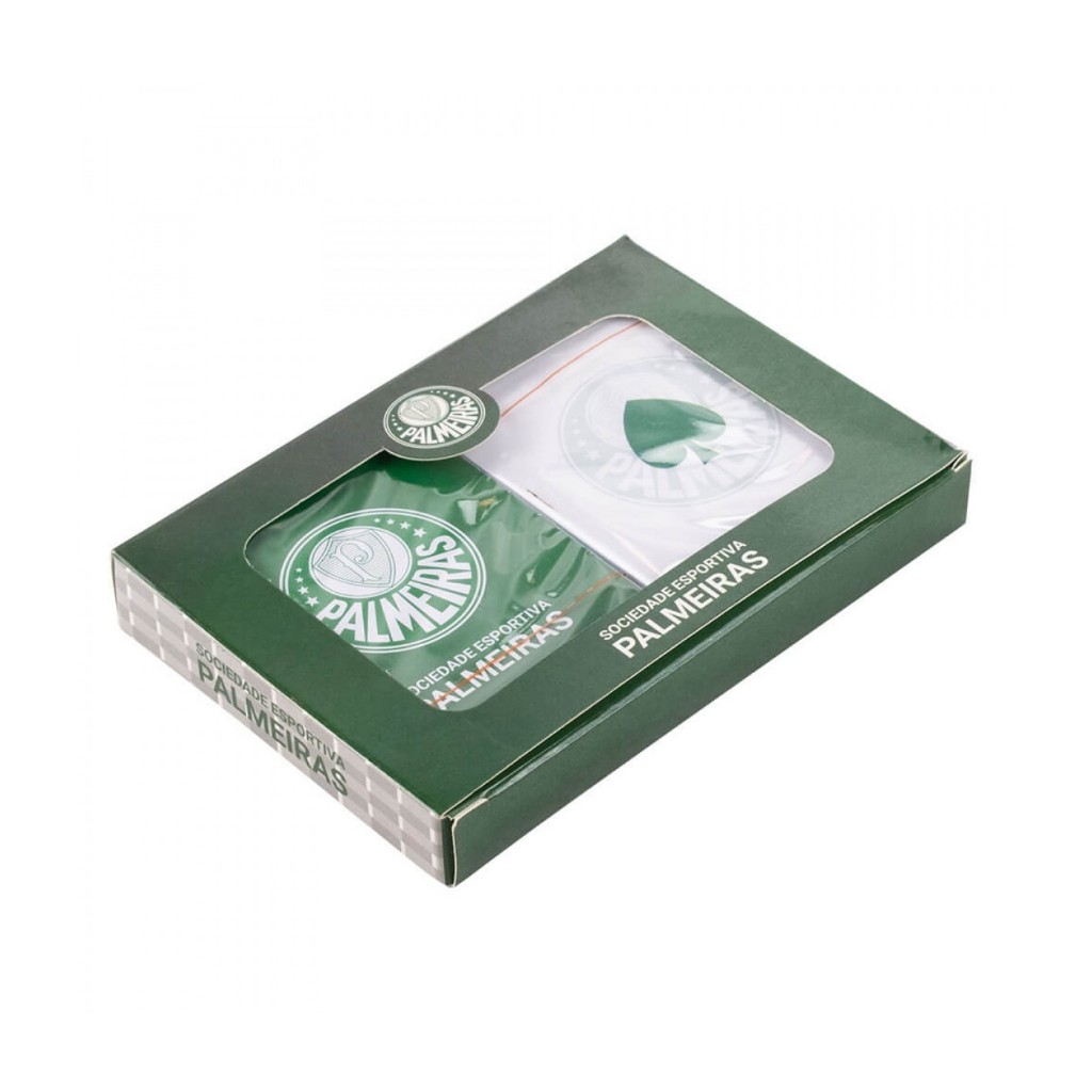 Baralho Palmeiras Oficial Kit 2 Baralhos Plástico verdão em Oferta na Shopee