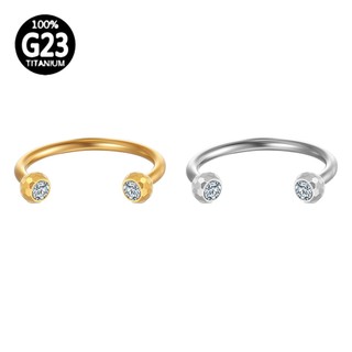 Piercing Septo Helix Daith Ferradura Lapidada Titânio Com Zircônia Cravada Rosca Externa em Oferta na Shopee