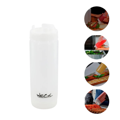 Bisnaga Invertida Plástica Para Molho Profissional 590ml Weck