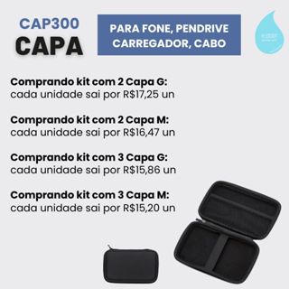 Capa Bag Case Estojo Fone Carregador Cabo Pendrive Esmalte Cap300