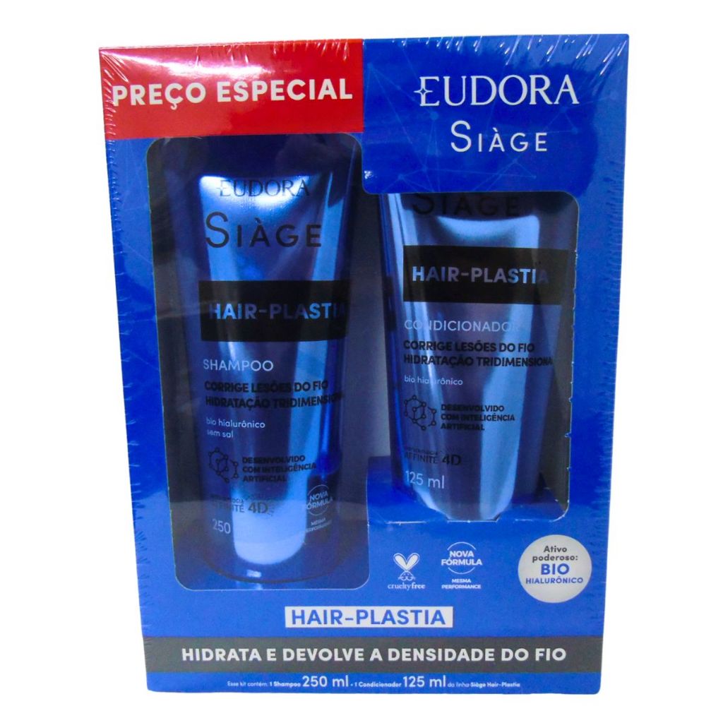 Kit Shampoo + Condicionador Eudora Siáge Hair-Plastia