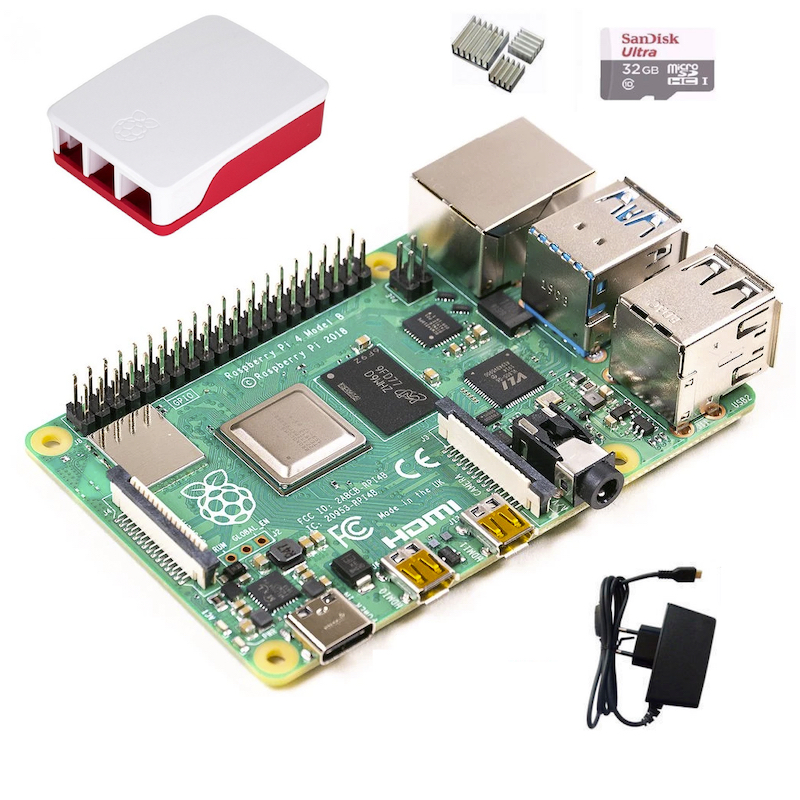 Kit Raspberry Pi 4 Pi4 B 4gb Fonte Case Sd16gb PRONTA ENTREGA