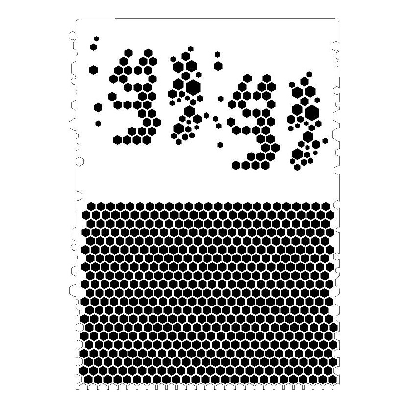 Stencil Colméias (hexagonos) pequenos para Pinturas Camufladas
