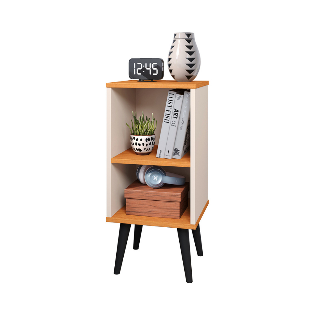 Mesa De Cabeceira Charme Mesinha De Cabeceira Retro Pés Anti Umidade Com Prateleira Apoio Cama em Oferta na Shopee