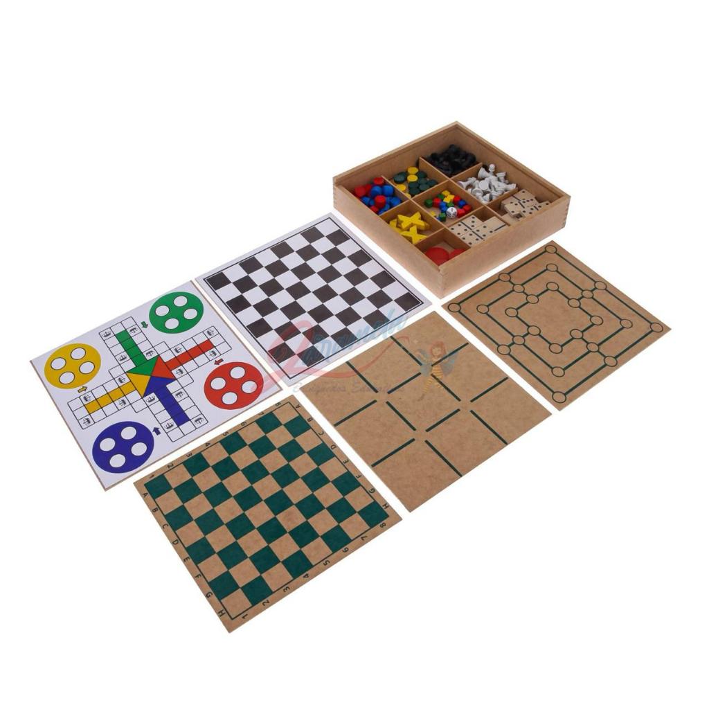 Jogos de tabuleiros 6 em 1 em Oferta na Shopee