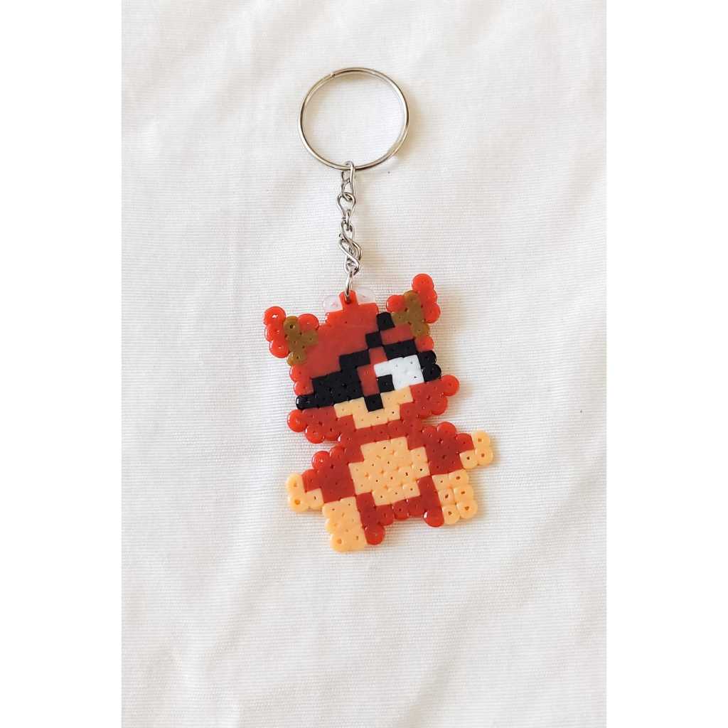 chaveiro foxy five night at freddy pixel art hama beads