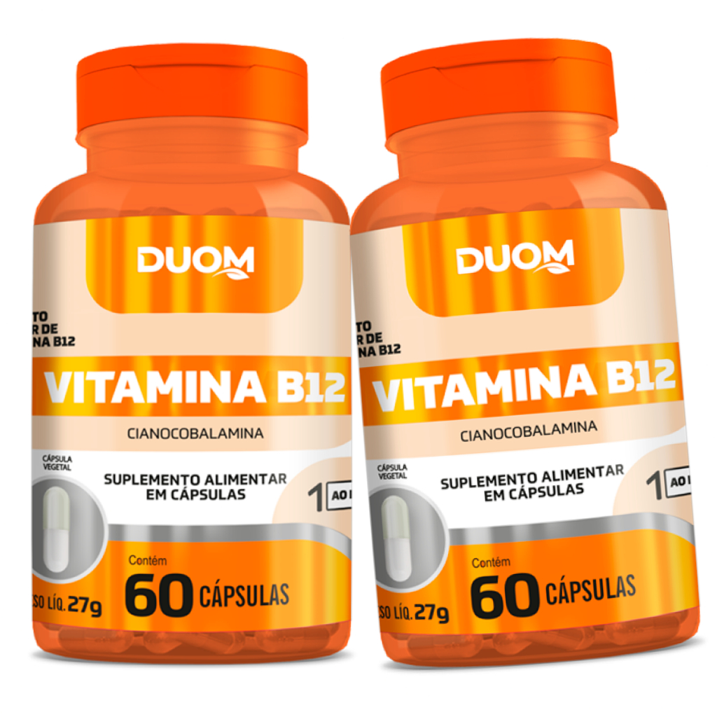 Kit 2 Frascos Vitamina B12 Cianocobalamina Puro 120 Cápsulas Pura Vida Imunidade Sem Sabor 1 Pote De Suplemento Original Un 500mg Vitamin Life Essential 60caps Vit Caps Concentrado Supplements New Cobalamin Energia Disposição Contra Cansaço Estresse