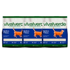Kit 3 Areia Higiênica Biodegradável Limpeza Plena Viva Verde 4 kg