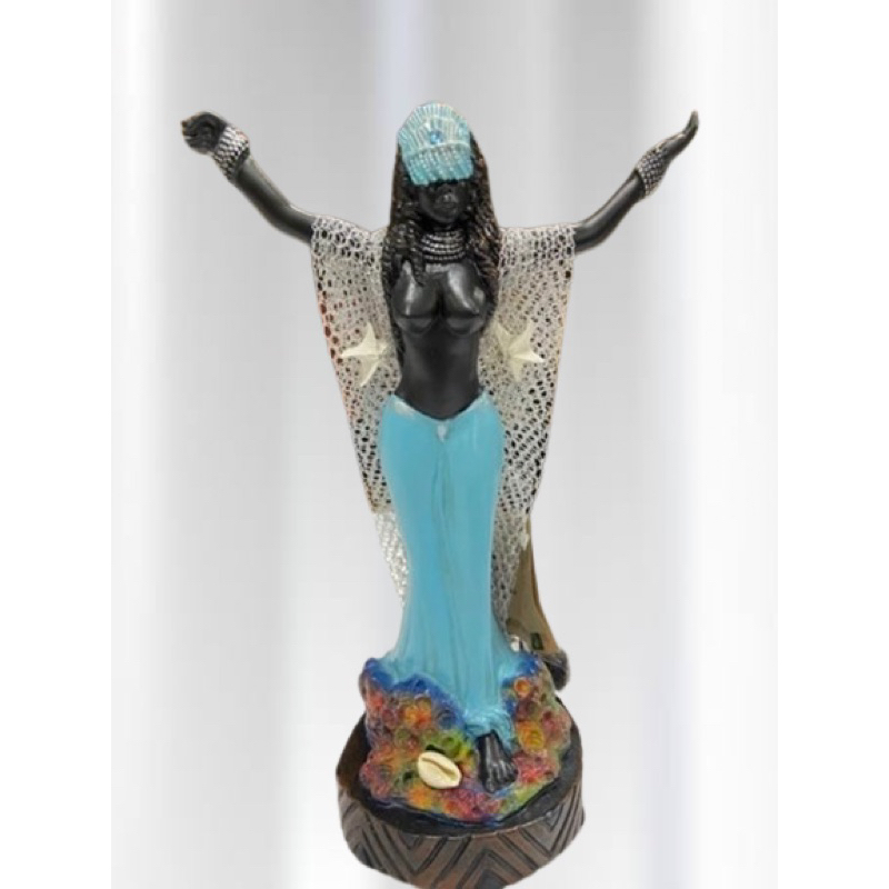 Iemanjá Resina Escultura Estátua Imagem Orixas Camasi Guimarães Umbanda Candomblé 30cm