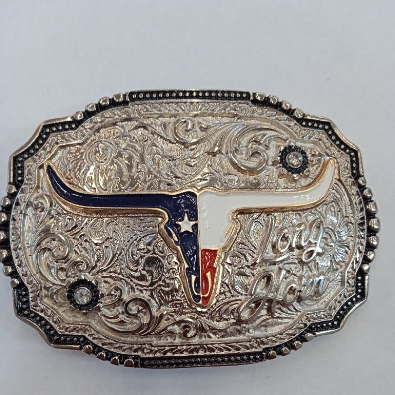Fivela Country Longe Horn Rodeio Cowboy Peao