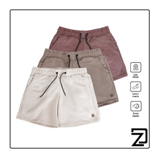 KIT 3 Bermuda Short Masculina Moletinho Casual Adulto
