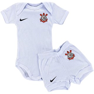 kit 2 peças Canelada body e short Bebê verão Manga Curta 100% Algodão coringao gaviao
