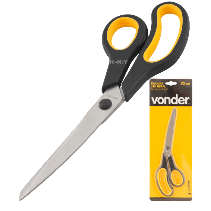 Tesoura Multiuso Aço Inox 25cm Cozinha Tecido - Vonder