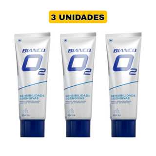 3 Creme Dental Bianco O2 Reduz Sensibilidade E Protege Gengiva em Oferta na Shopee