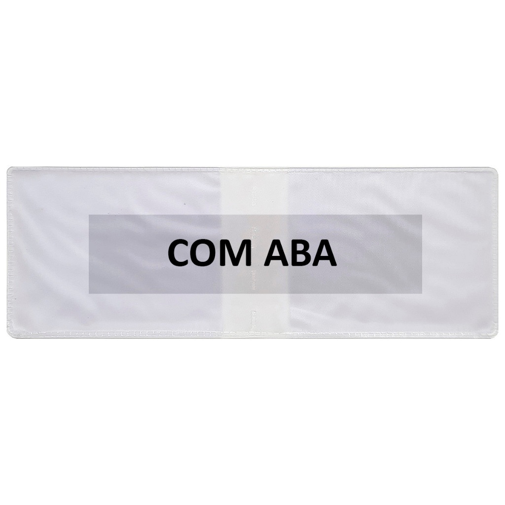 Kit 100 Unidade Miolo Refil Plástico Com Aba Carteira Rg Cnh