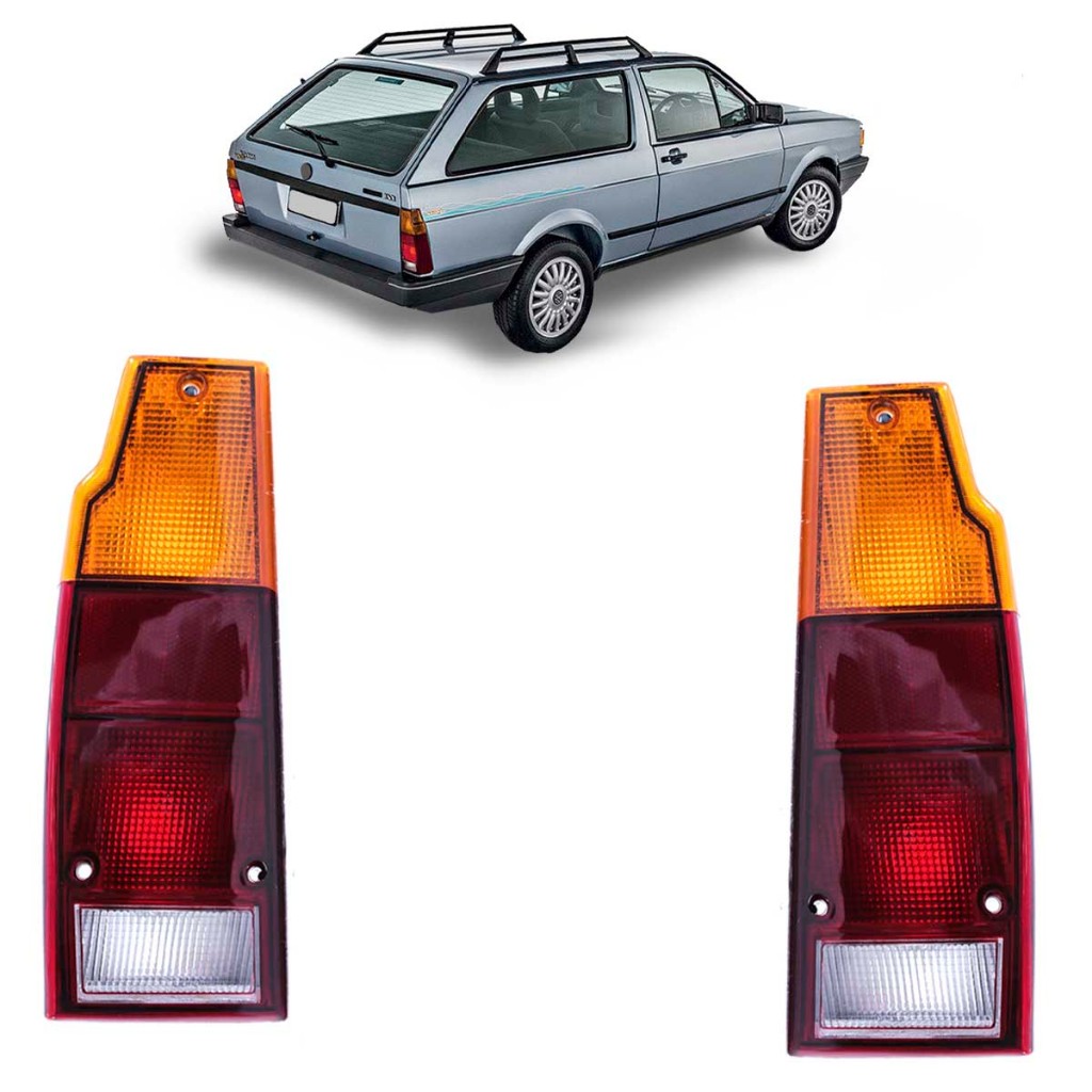 Lanterna Traseira Parati G1 Quadrada 1983 A 1997 Tricolor Lente Acrilico em Oferta na Shopee