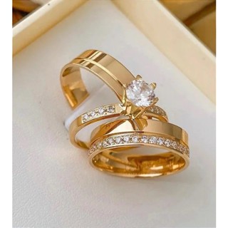 Par de Aliança Banhada a Ouro 18K Noivado Casamento - Compromisso (3 Anos de Garantia)