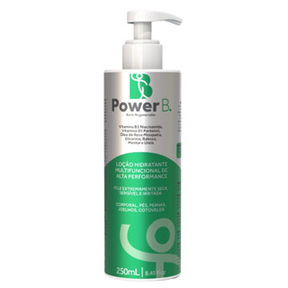 Super Loção Creme Hidratante Corporal Anti Ressecamento Power B 250ML Fórmula Importada com Complexo Vitamina B Ureia e Oleo de Rosa Mosqueta