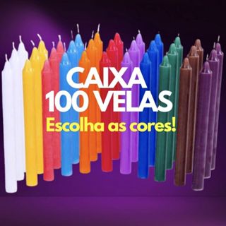 Kit 100 Vela Palito Coloridas 16 cm Tradicional Preço De Atacado em Oferta na Shopee