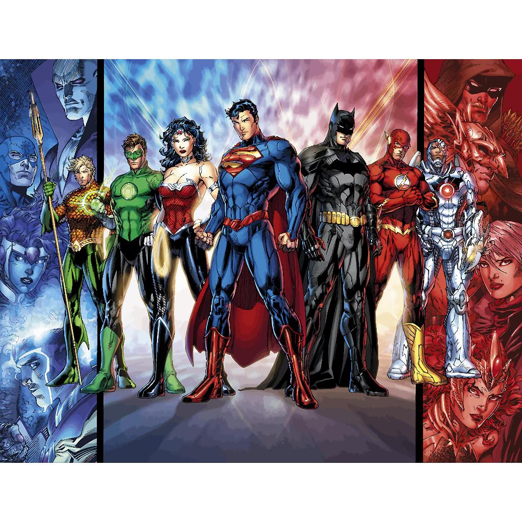 Painel banner festa decorativo liga da justiça filme desenho
