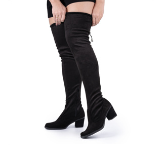 Bota Over Feminina Domidona Salto Curto The Knee Cano Alto Ate A Coxa em Oferta na Shopee