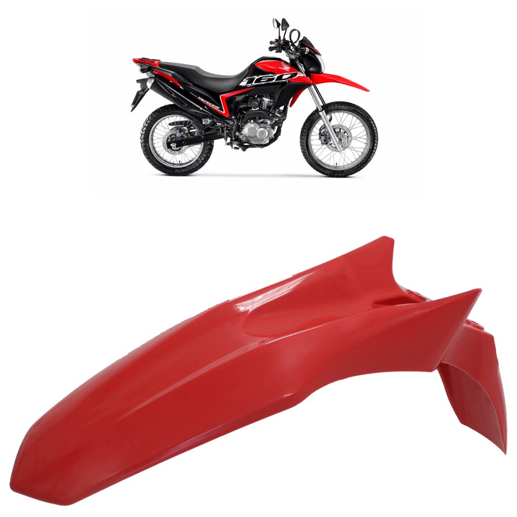 Paralama Dianteiro NXR 160 Bros 2015 2016 2017 2018 2019 2020 Vermelho Liso - Spare Parts and Accessories for Vehicles