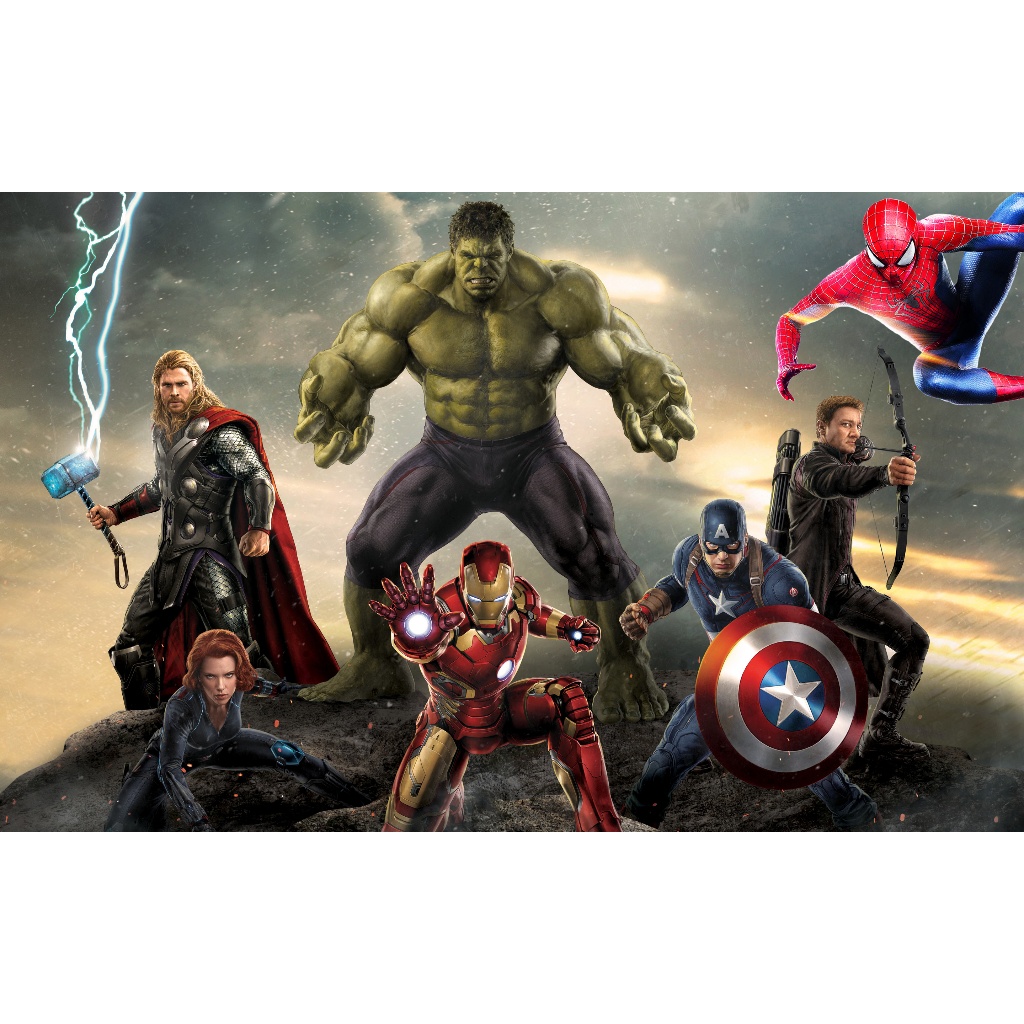 Painel festa decorativo heróis vingadores marvel hulk homem de ferro guardião da galaxia pantera