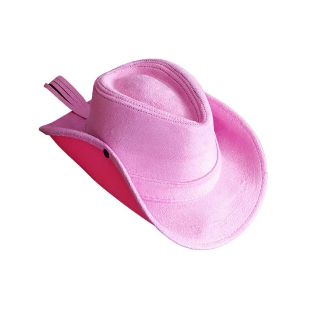 Chapéu Boiadeira Rose Cowboy Em Camurça Feminino Com Detalhes Rodeio 2024