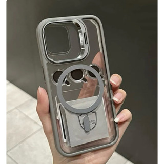 Capinha Capa Premium MAGSAFE Com Tampa Suporte Oca na Câmera e Kit de Lente Proteção de Câmera iPhone 11 12 13 14 15 Pro Max Plus ProMax Mais Resistente De Alta Qualidade Com Revestimento de Silicone Reforçado Acrílico