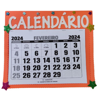 Calendários Coloridos Feitos Em E.V.A. em Oferta na Shopee