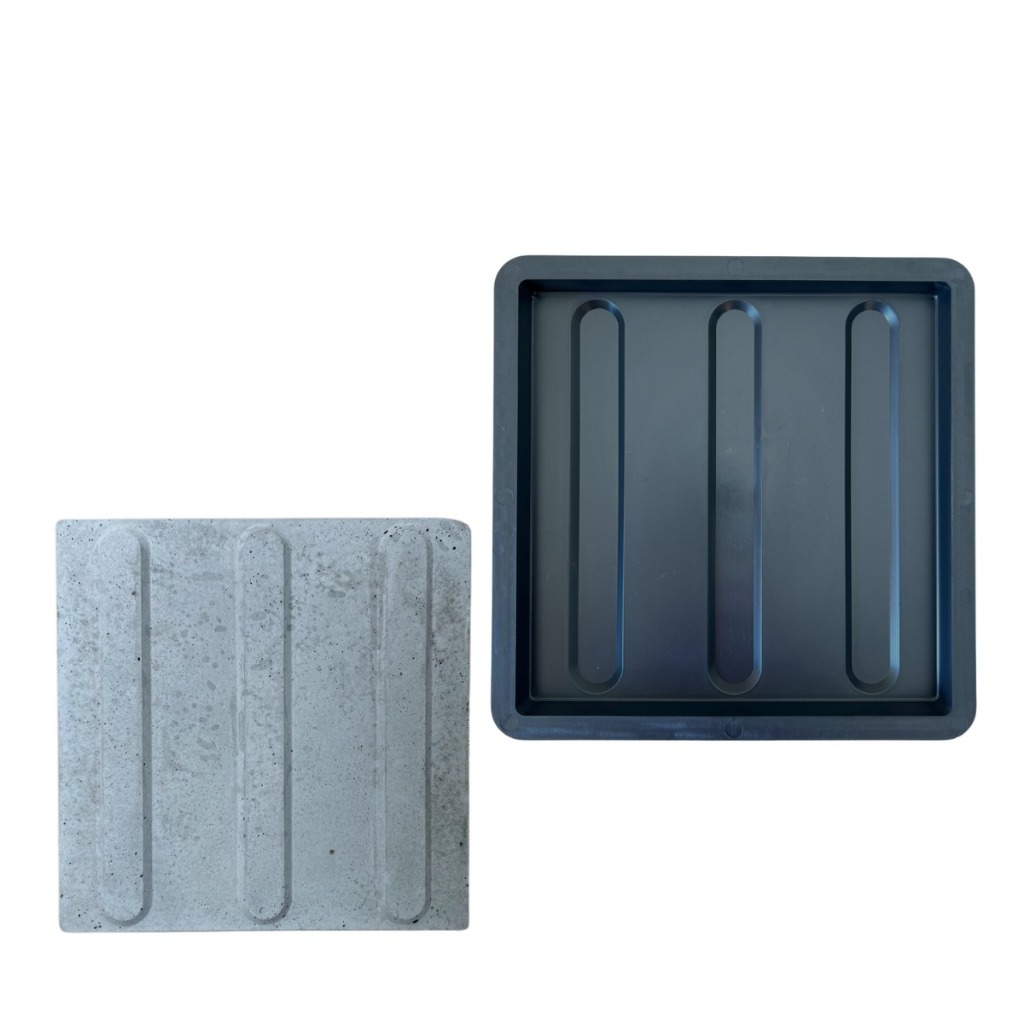 Forma Para Fabricar Piso Tátil Direcional 10 Peças 25x25x2,5