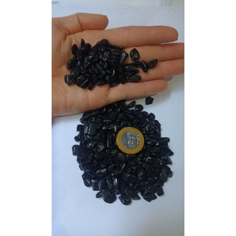Pedra cascalho Turmalina Negra Natural