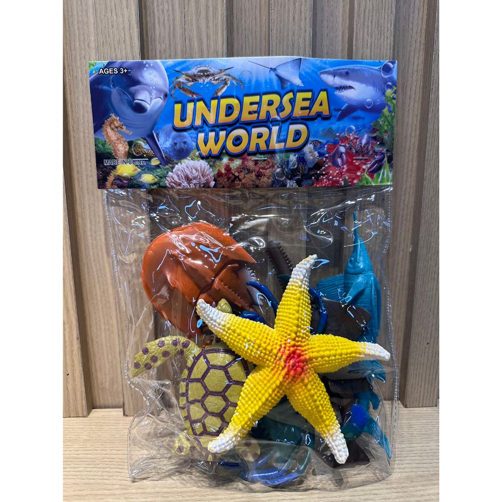 Kit com 6 Animais tem  Tubarões, estrelas do mar, tartarugas, caranguejos, tubarões pontiagudos em Oferta na Shopee