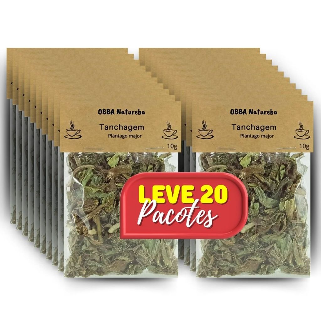 Kit 20 Chá de Tanchagem-Erva Pura de Alta Qualidade