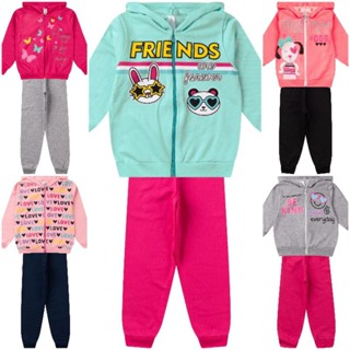 6 peças- 3 conjunto moletom infantil feminino agasalho para menina juvenil 1/2/3/4/6/8/10/12/14/16 anos roupa de frio