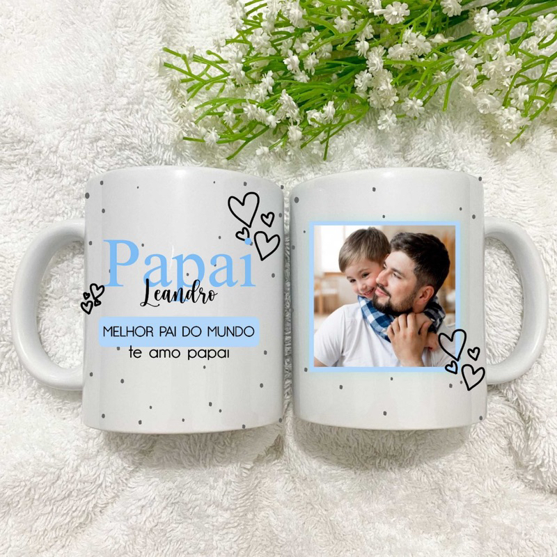 Caneca Papai e Mamãe Dia dos Pais e dia Das Mães com Foto