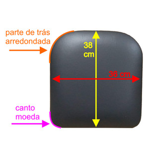 Assento para Cadeira Quadrado Estofado GRANDE (38 x 36 Cm) Em Corino assento para reposição em cadeira com base parafusável
