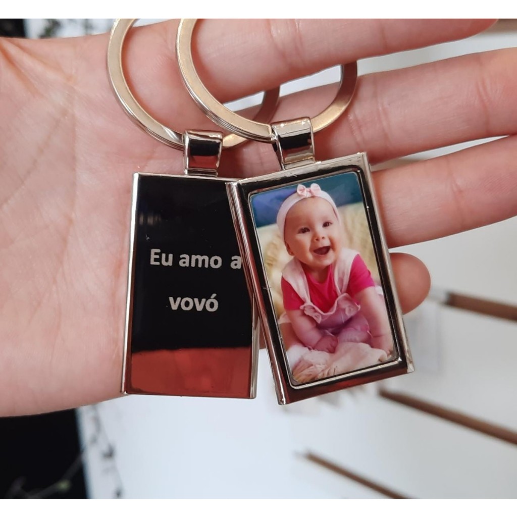 Chaveiro Com Fotogravação colorida em Oferta na Shopee