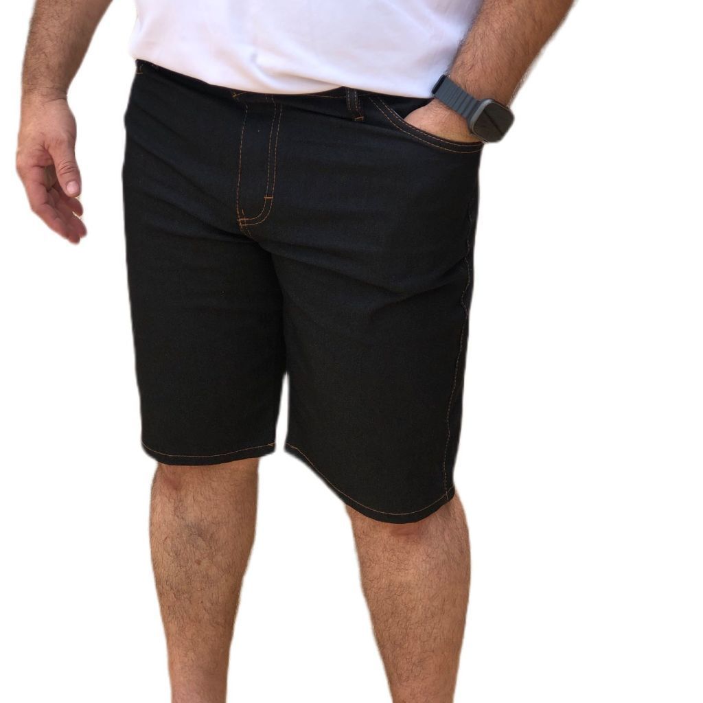Bermuda Jeans Masculina Lycra Com Elastano Linha Premium