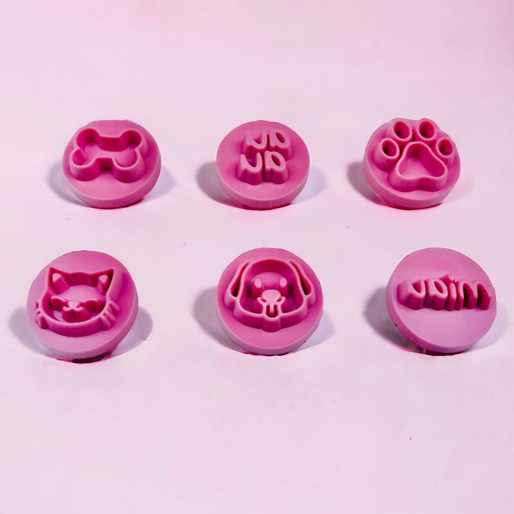 Kit Carimbos Pets - 7 Peças - Cor Rosa (Blue Star) - Home & Living