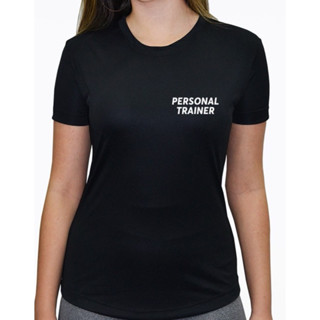 camiseta baby look (PERSONAL TRAINER)com escrita( branca )100%algodão de qualidade