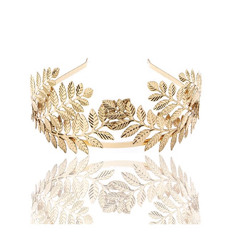Diamd Grego Deusa Coroa Nupcial Gold Leaf Headband Festa De Casamento Halloween Cabeça Barroca Cabelo Acessórios em Oferta na Shopee