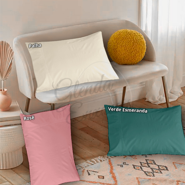 Kit de 6 Fronhas Para Travesseiro 400 Fios Lisa Percal Flex - FS em Oferta na Shopee