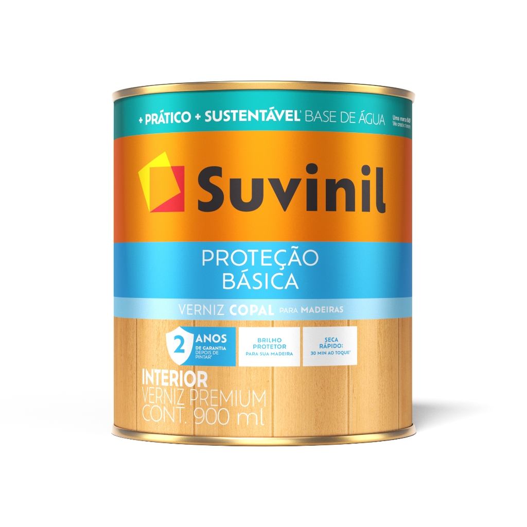 Verniz Brilhante Incolor 900ml Para Madeira Proteção Básica Suvinil Transparente Base Água em Oferta na Shopee