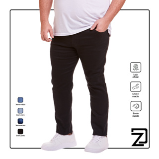 Calça Plus Size Básica Masculina Jeans Com Elastano em Oferta na Shopee